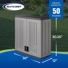 Suncast BMC3000 platinum finish adds a sleek garage look.