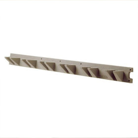 Suncast wall-mounted tool hanger with a 4ft rack for long-handled tools
