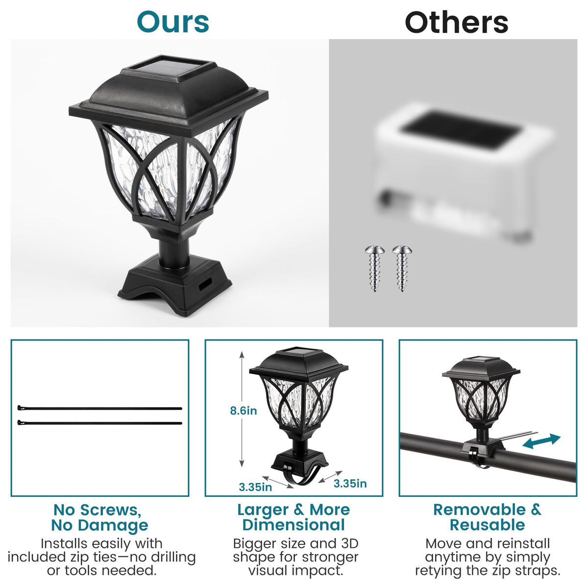 SUNCKET outdoor light brightens trampoline and yard with a soft warm glow.