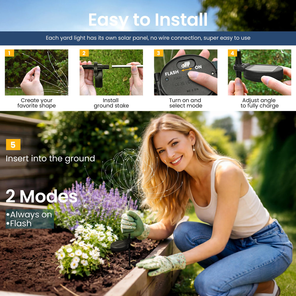 SUNCKET easy installation—no wiring, simply place in sun.