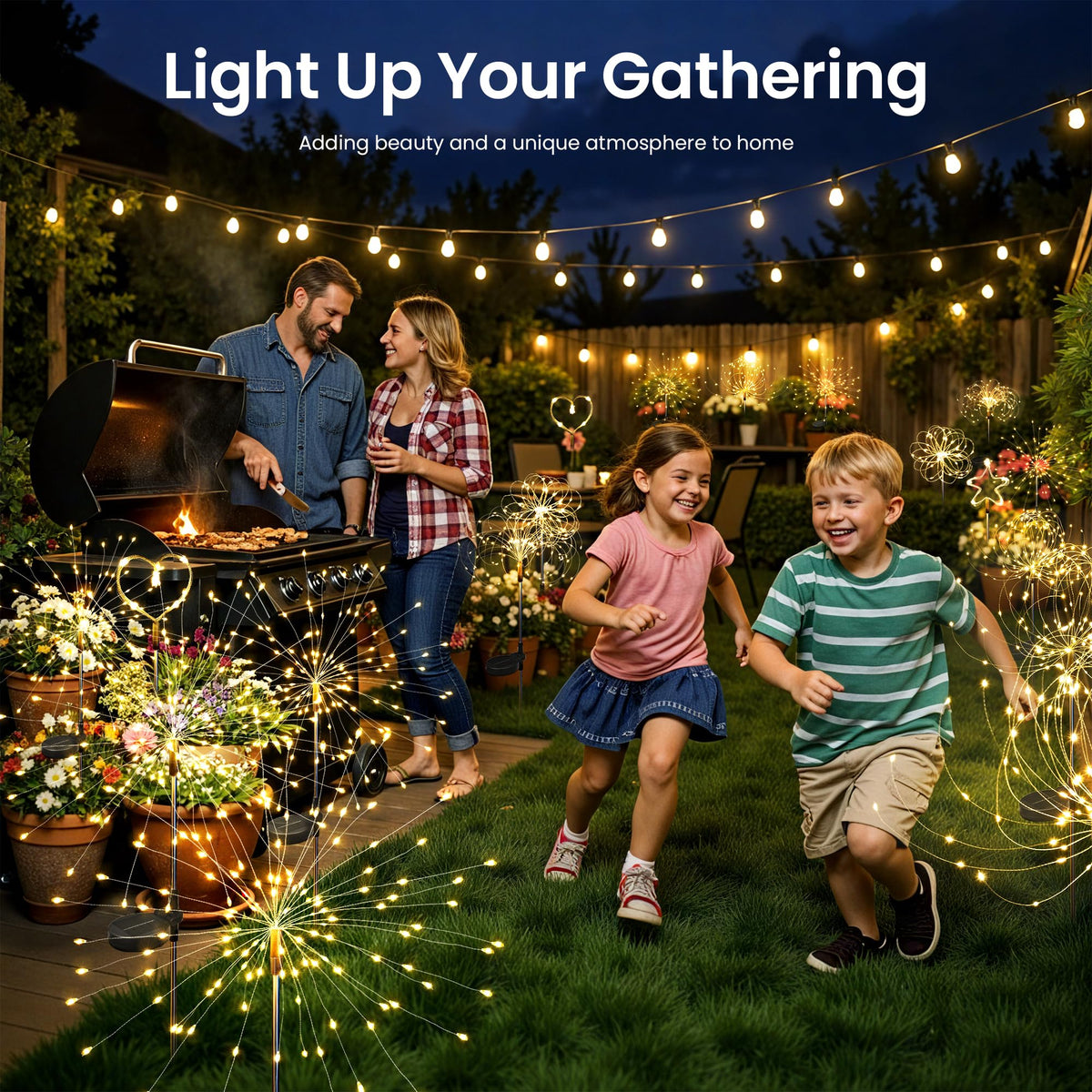 SUNCKET decorative holiday and fairy garden lighting for celebrations.