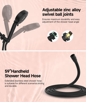 SunCleanse 360-degree adjustable holder keeps the head within reach.
