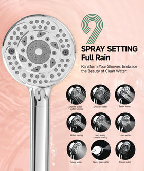 SunCleanse high-pressure mode delivers quick rinses for large areas.