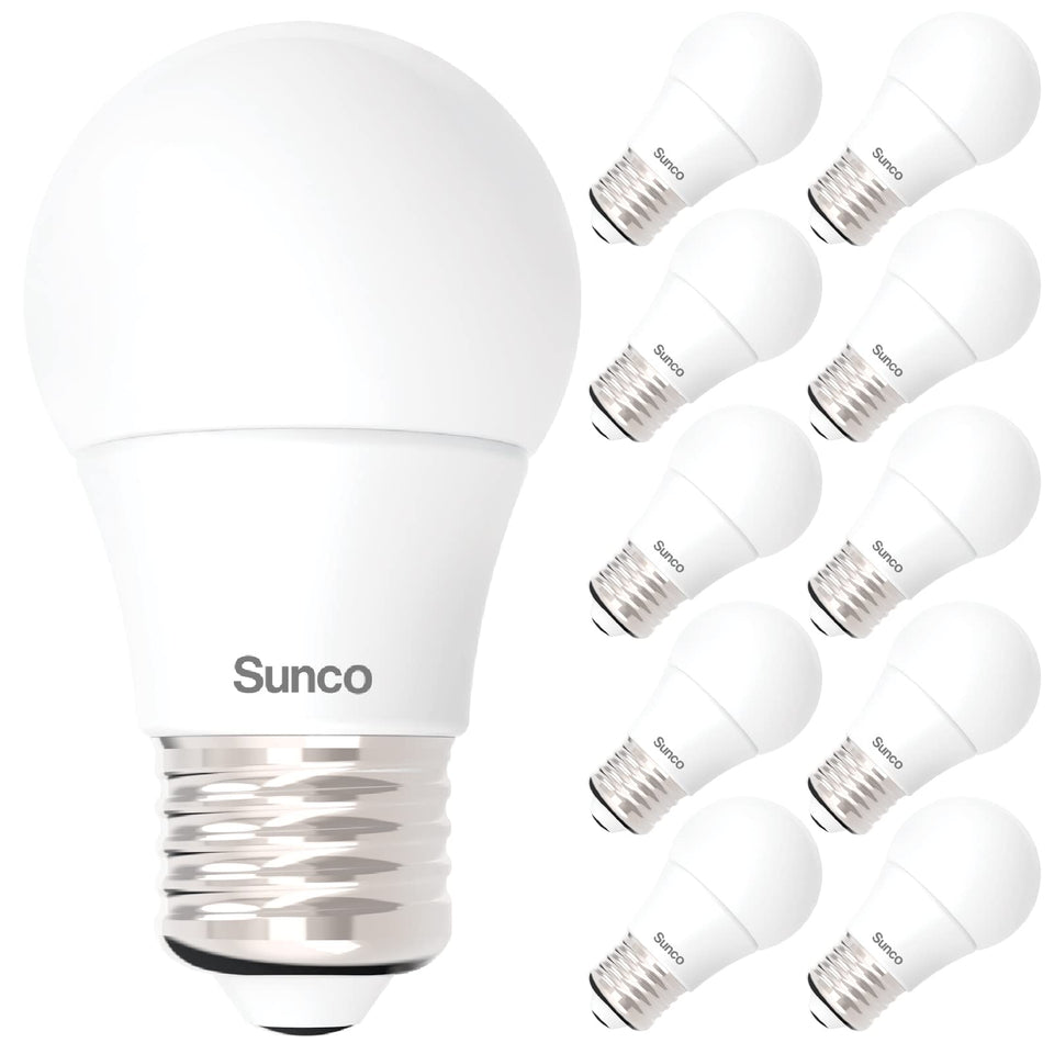 Sunco Lighting A15 LED bulb with E26 base for ceiling fans and fixtures.