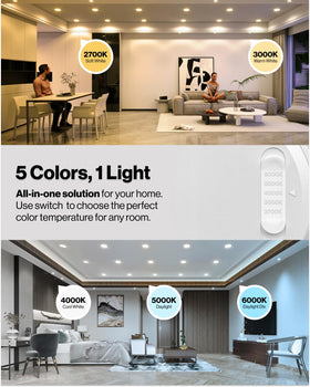 Sunco 1000 lumens at 12W ensures bright, efficient general lighting.