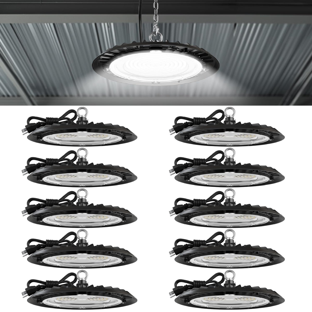 Sunco UFO High Bay 150W delivers bright warehouse illumination