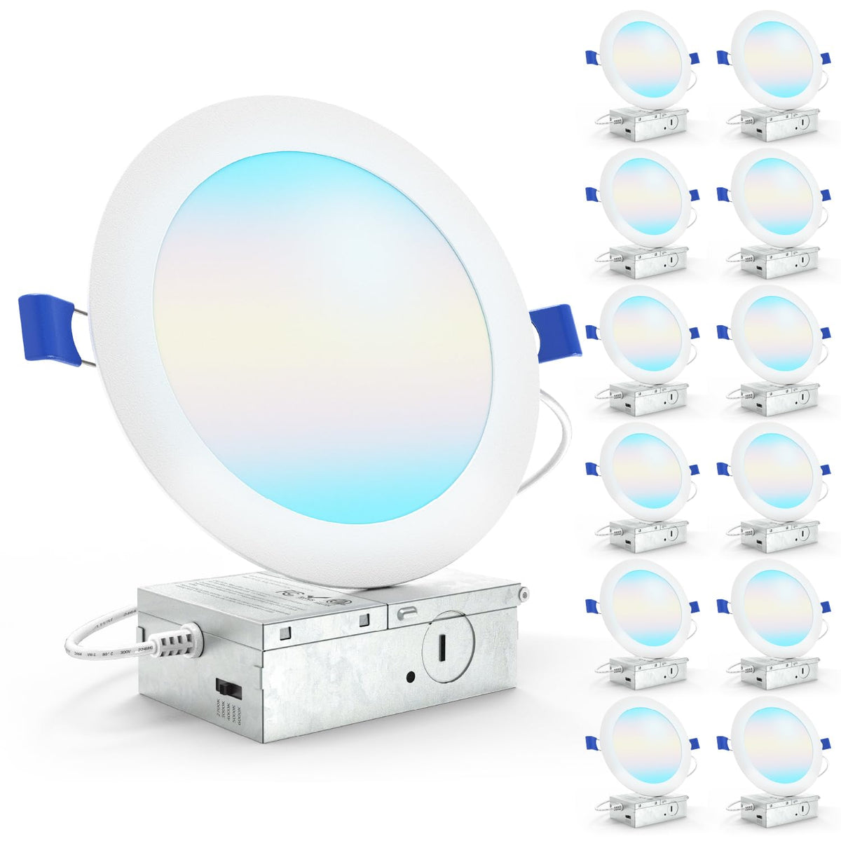 Sunco 12-pack 6-inch LED downlight with junction box for easy installation