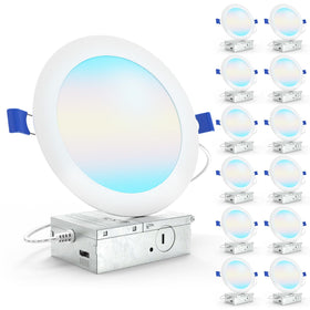 Sunco 12-pack 6-inch LED downlight with junction box for easy installation