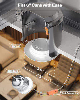 Sunco 1700 lumens LED downlight delivers bright, energy-efficient performance.