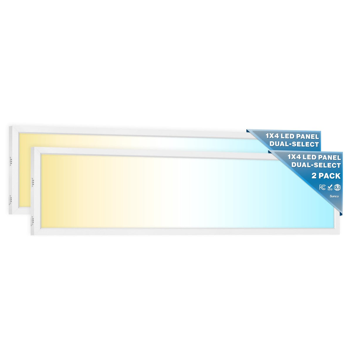 Sunco 1x4 LED flat panel in an office delivers even, bright illumination.