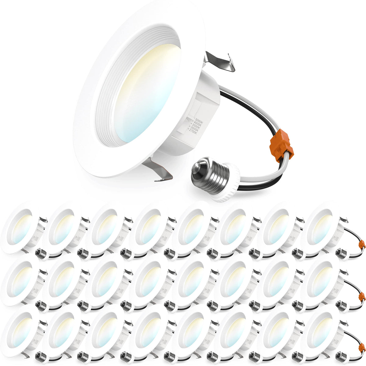 Sunco 4-inch LED downlight with baffle trim for bright kitchen illumination