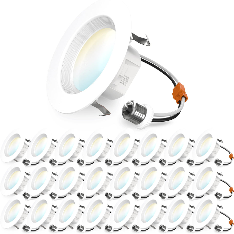 Sunco 4-inch LED downlight with baffle trim for bright kitchen illumination