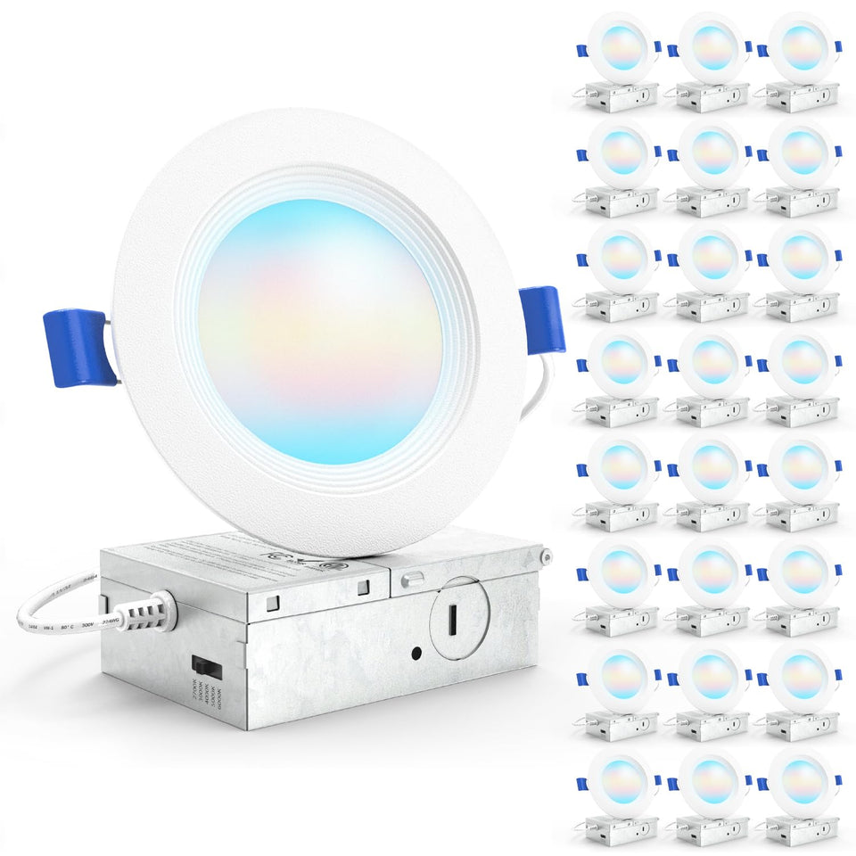 Sunco 24-pack 4-inch LED downlight showing slim, energy-efficient retrofit.