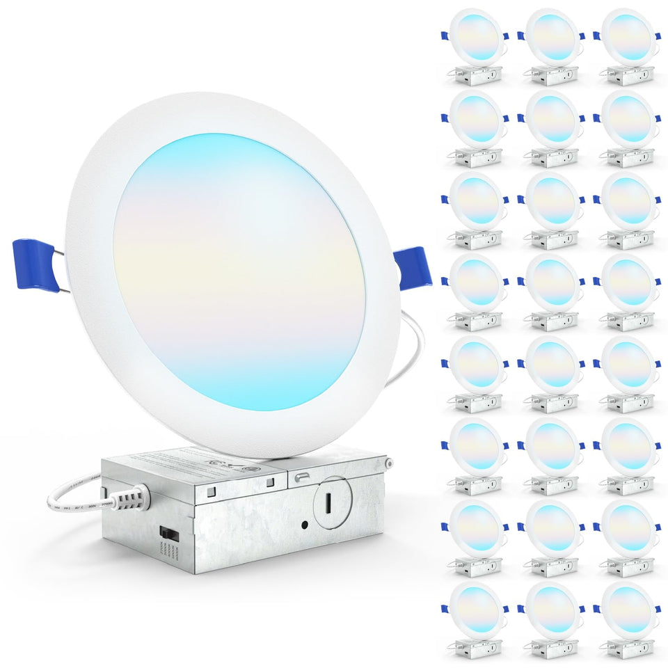 Sunco 6-inch recessed light close-up with slim wafer design for tight ceilings.