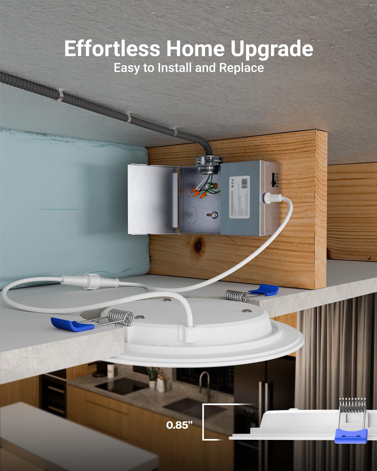 Sunco selectable CCT 2700K–6000K option for lighting flexibility.