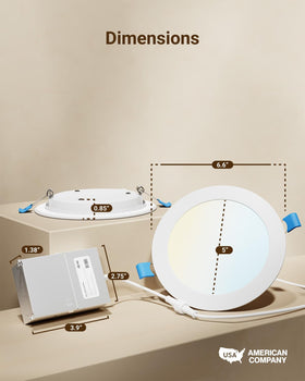Sunco installation-ready downlight with spring-loaded brackets.
