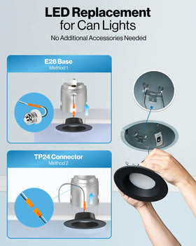 Sunco 2700K warm ambient downlight for cozy spaces.