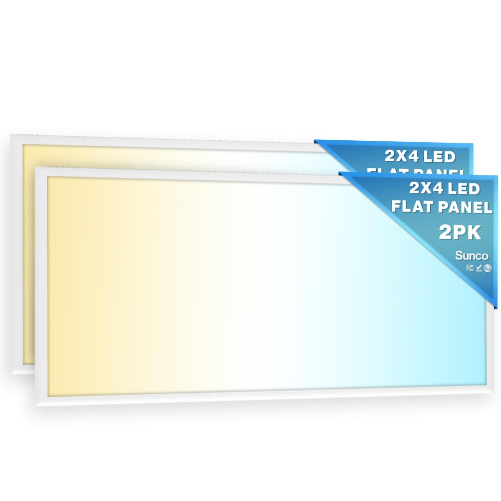 Sunco 2x4 LED flat panel for drop ceilings delivering bright, even office illumination