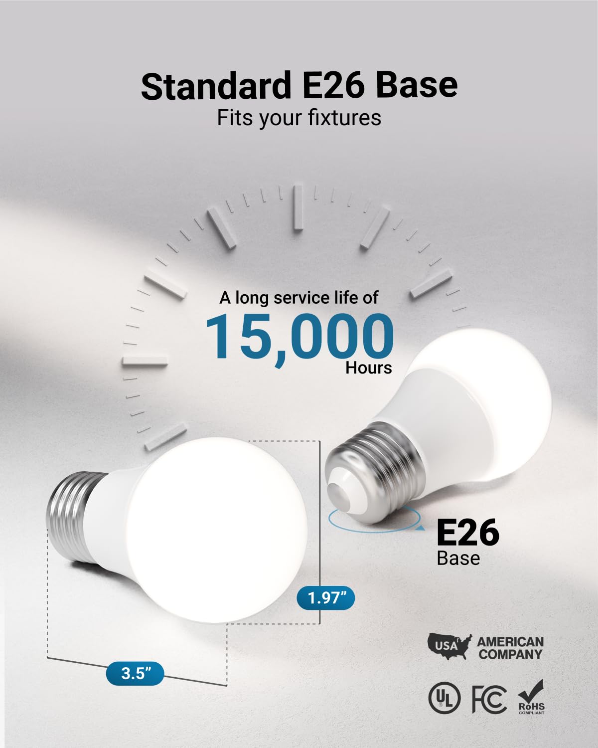 Sunco Lighting 4000K cool white A15 bulb for bright home lighting.