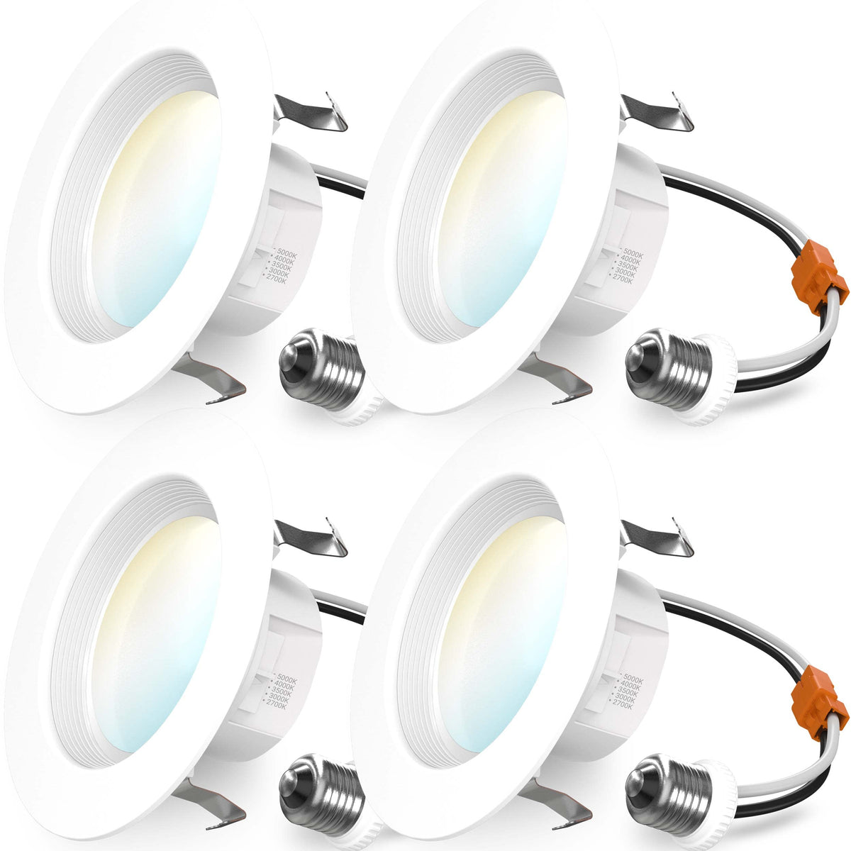 Sunco Lighting 4in LED downlight with baffle trim reduces glare in kitchens