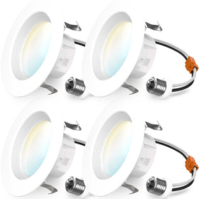 Sunco Lighting 4in LED downlight with baffle trim reduces glare in kitchens