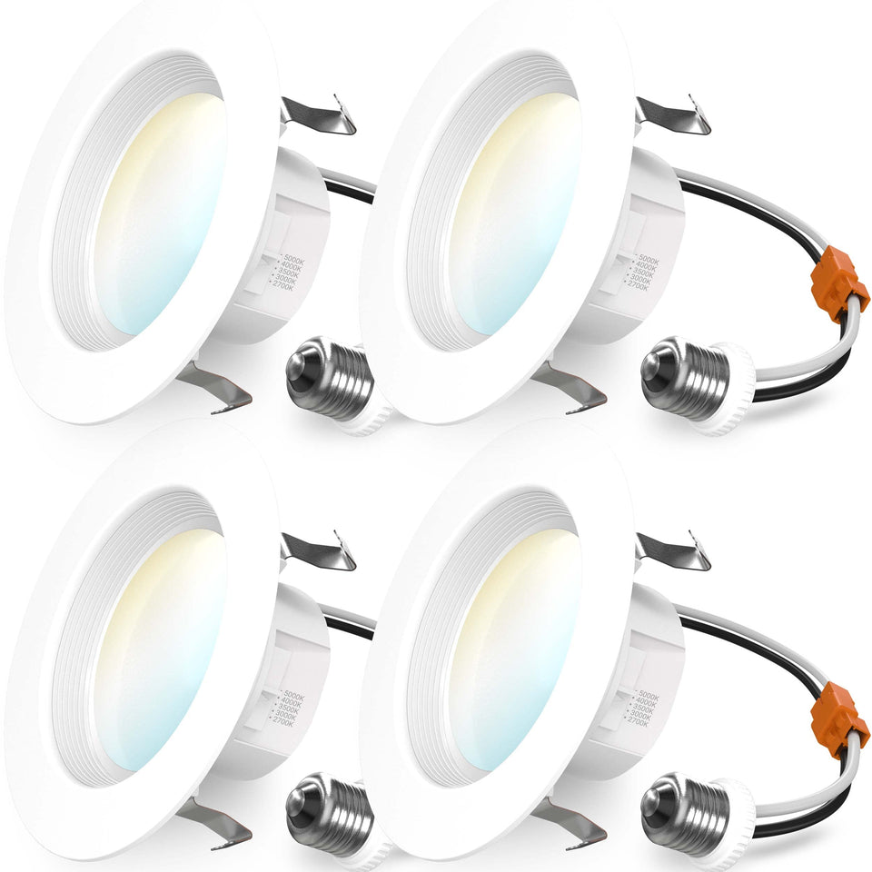 Sunco Lighting 4in LED downlight with baffle trim reduces glare in kitchens