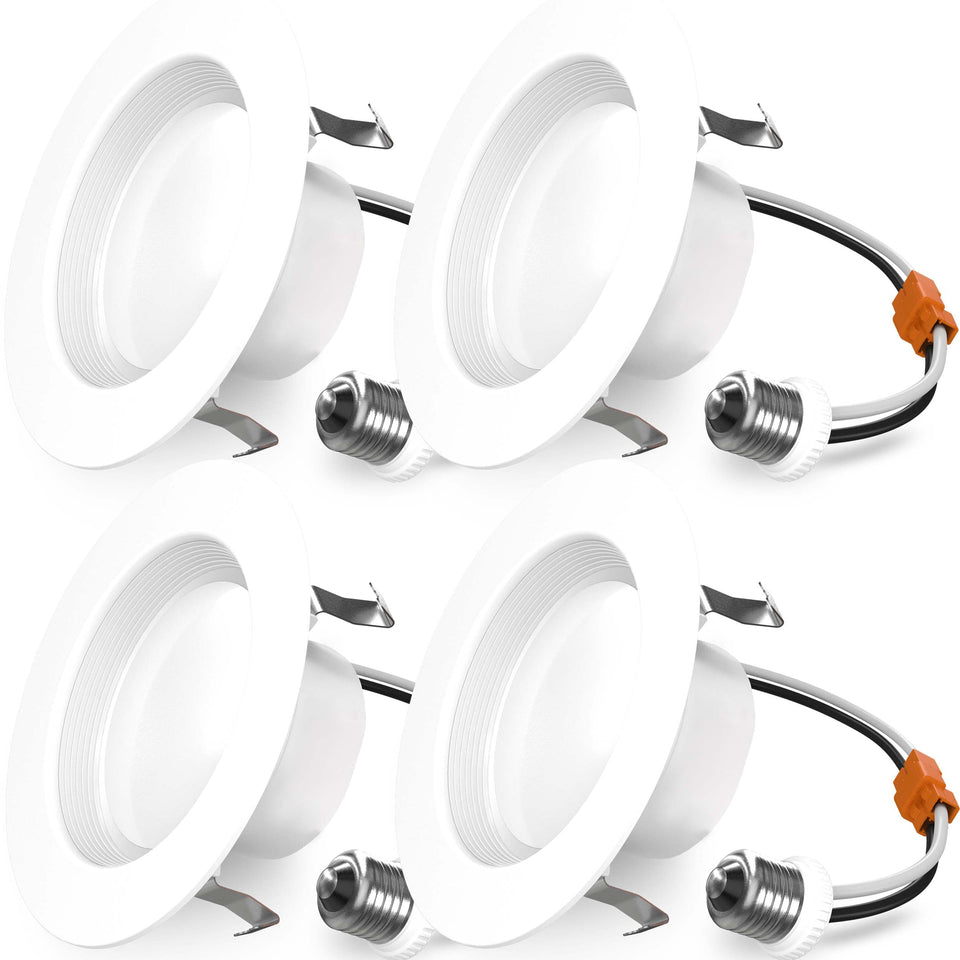 Sunco 4-inch LED recessed light with baffle trim for elegant kitchen illumination.