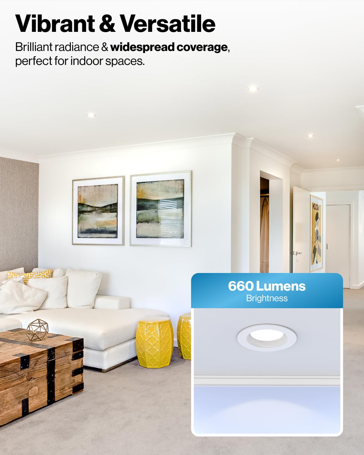 Sunco 4in recessed light damp-rated suitable for kitchens and bathrooms.