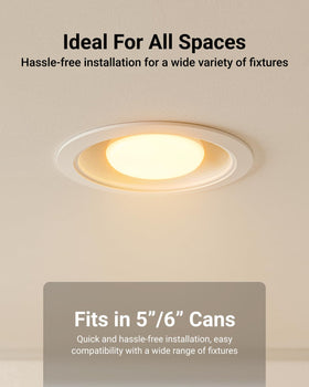 Sunco BR30 LED bulb with E26 base for easy recessed can upgrades.