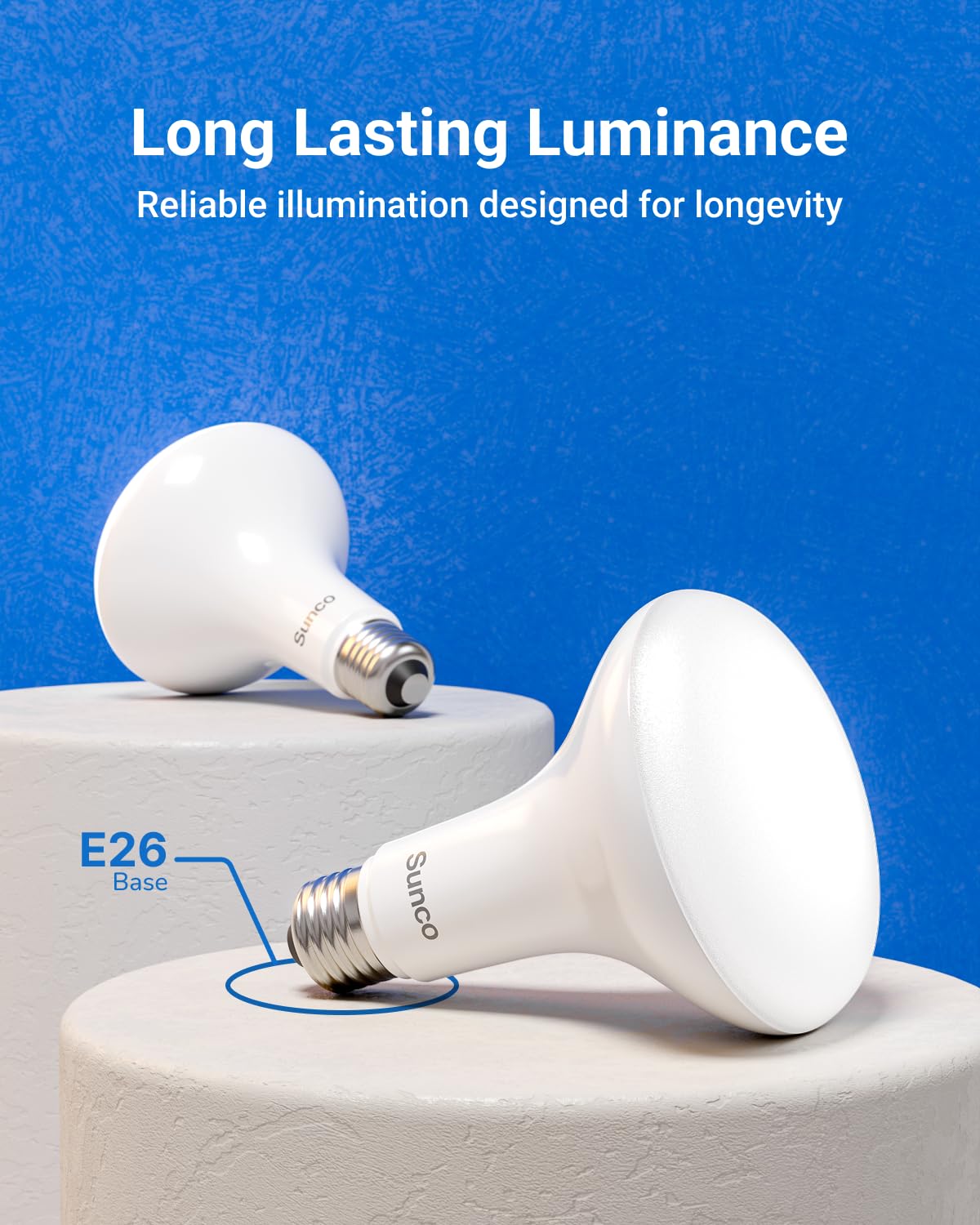 Sunco BR30 LED bulb installed in a recessed can for daylight illumination.