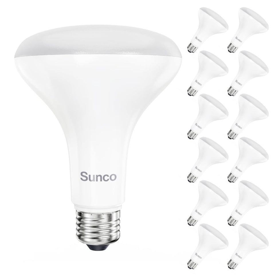 Sunco BR30 LED bulb pack in-can for recessed lighting delivers bright, even illumination.