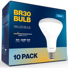 Sunco BR30 LED Bulbs Pack offers energy-efficient indoor flood lighting for versatile rooms.