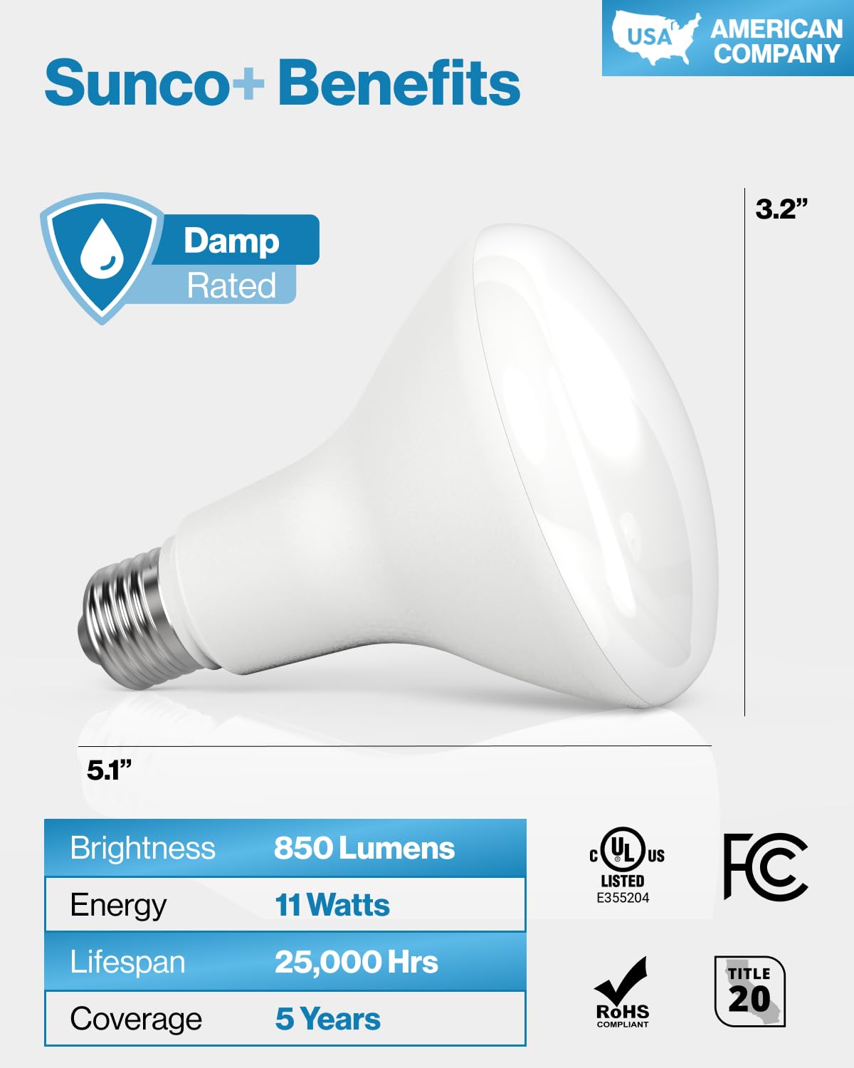Sunco 6-pack BR30 LED bulbs for easy home upgrades