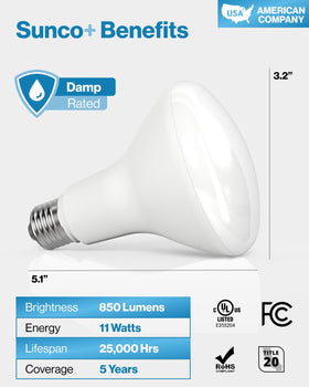 Sunco 6-pack BR30 LED bulbs for easy home upgrades
