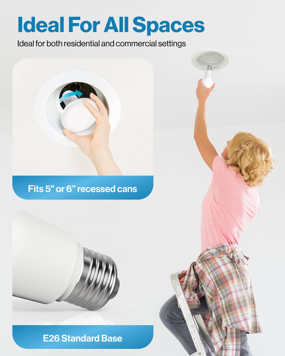 Sunco LED BR30 with instant-on, no buzzing performance