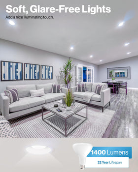 Sunco BR40 LED bulb dimmable range enables mood and task lighting from 10% to 100%