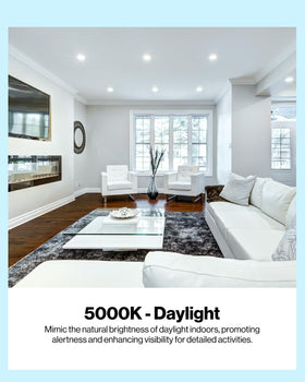 Sunco BR40 LED flood bulb installed in a recessed can for ceiling retrofit.