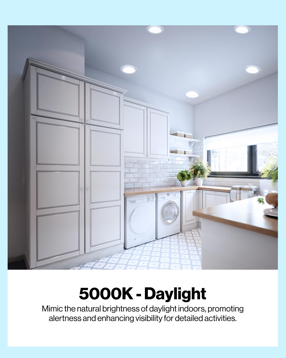 Sunco 5000K daylight BR30 enhances true color in kitchens and living rooms