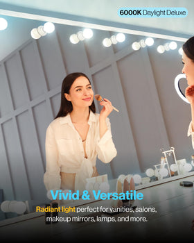 Sunco dimmable LED bulb delivers smooth brightness control in a vanity setting