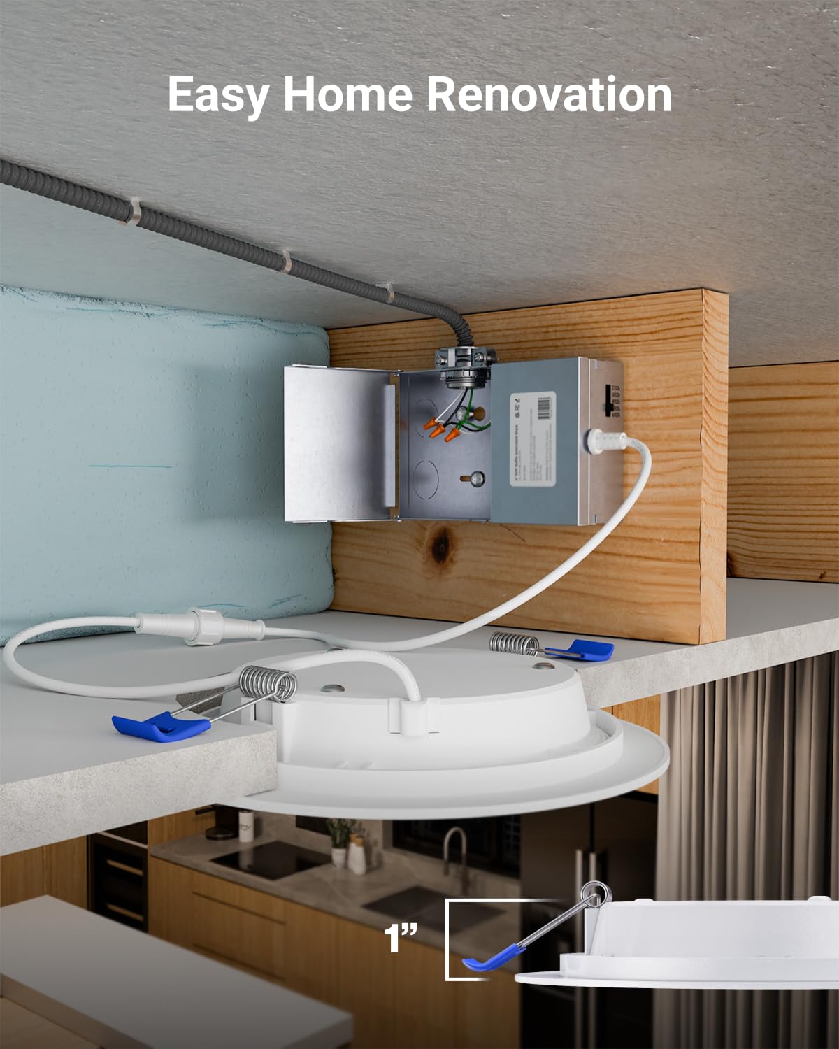 Sunco dimmable LED downlight enabling precise mood lighting.