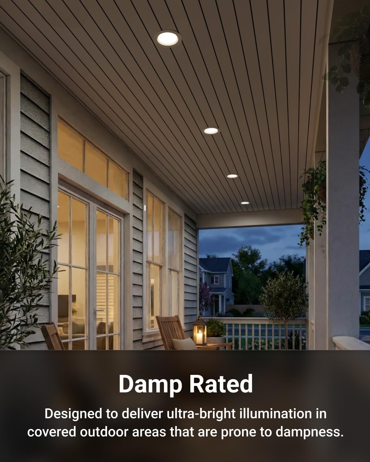 Sunco dimmable LED downlight demonstrates adjustable brightness for mood lighting.