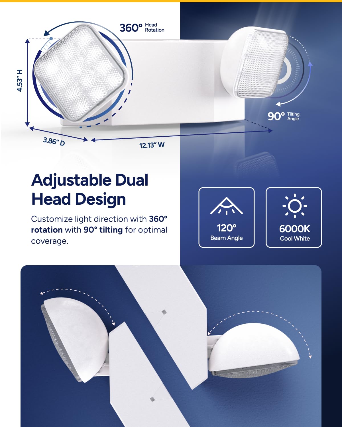 Sunco UL-listed emergency lights ensure trusted performance in workplaces.