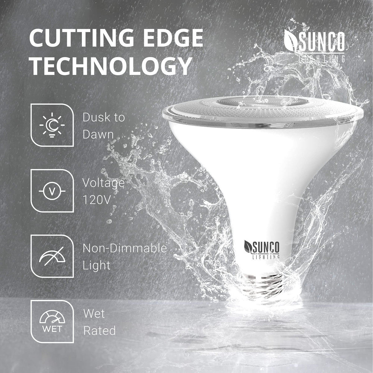 Sunco 15W equivalent brightness delivers energy-efficient replacement.