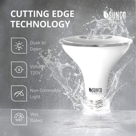 Sunco 15W equivalent brightness delivers energy-efficient replacement.