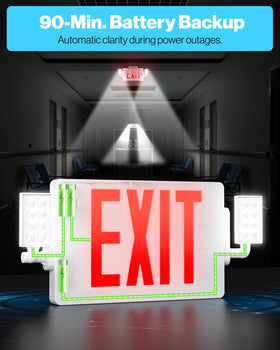 Sunco commercial-grade exit sign UL Listed for safety-critical environments