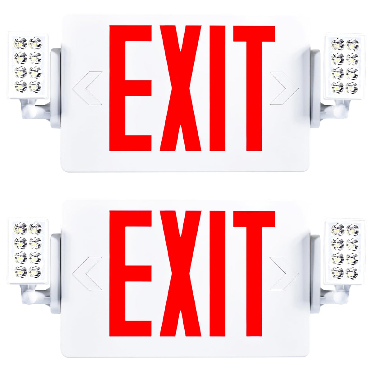 Sunco Exit Sign with emergency lights providing bright visibility up to 100 feet
