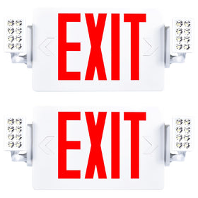 Sunco Exit Sign with emergency lights providing bright visibility up to 100 feet