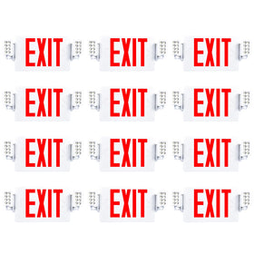 Sunco exit sign with emergency lights and backup battery for reliable egress.