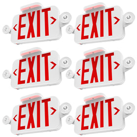 Sunco exit sign red LED wall-mount with 6-inch letters visible from 100 feet.