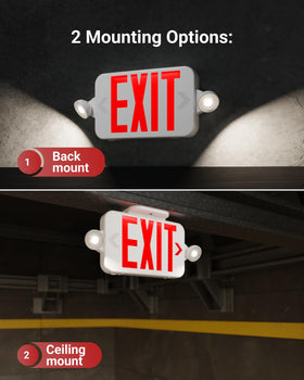 Sunco exit sign includes a test switch for quick verification.